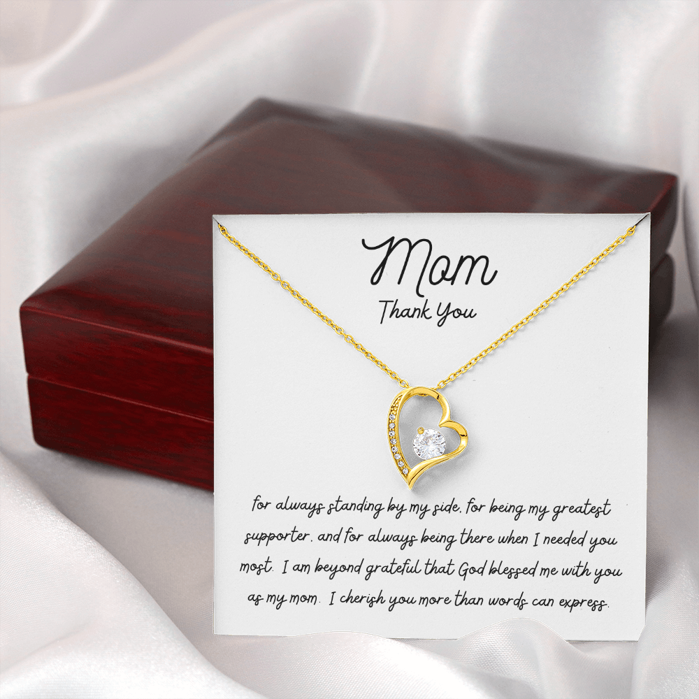 Mom, My Greatest Supporter – Necklace with Meaningful Note